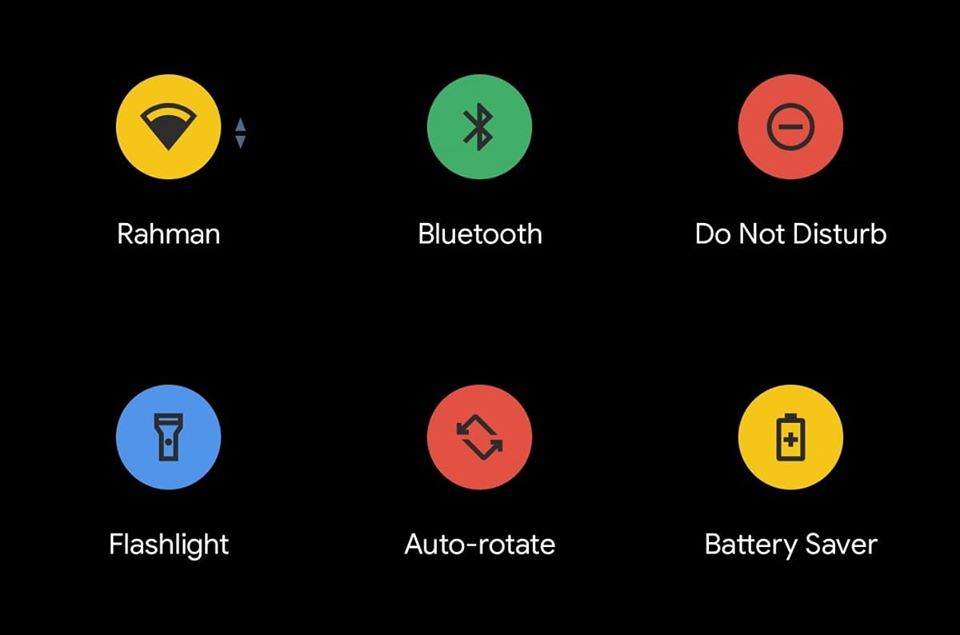 Google is testing multi-colored Quick Settings icons in Android 11