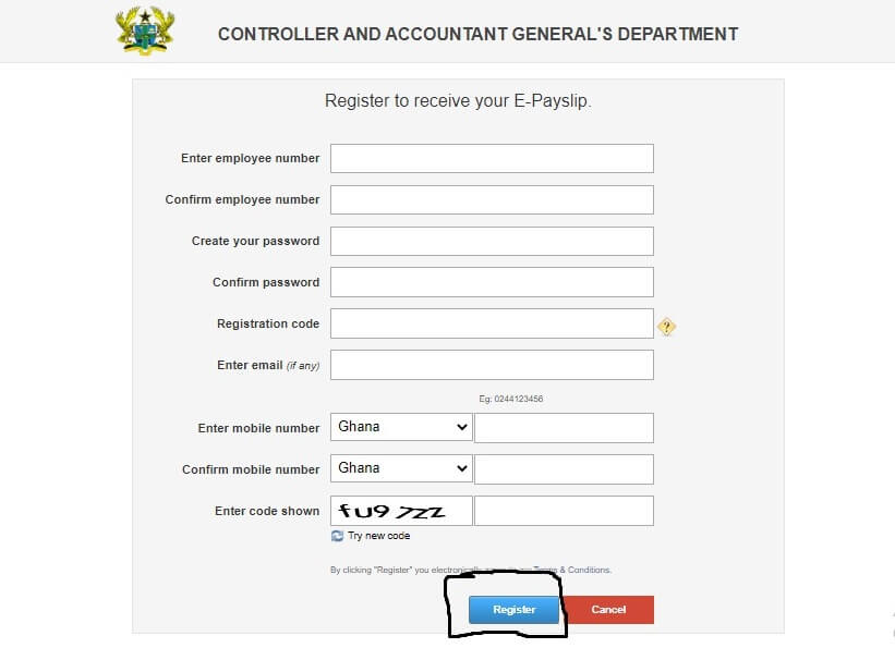 How To Register Your GoG E-Payslip Online In Ghana