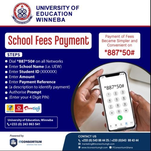 How To Pay UEW School Fees With Mobile Money
