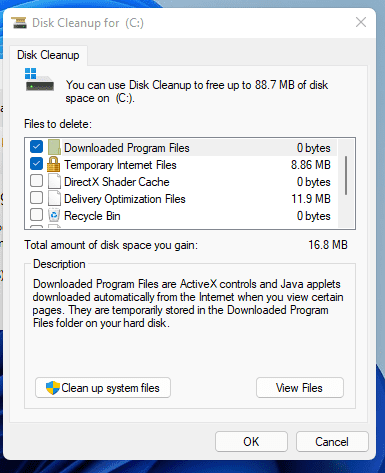 How Much Space Does Windows 10 Take Up Disk-Cleanup