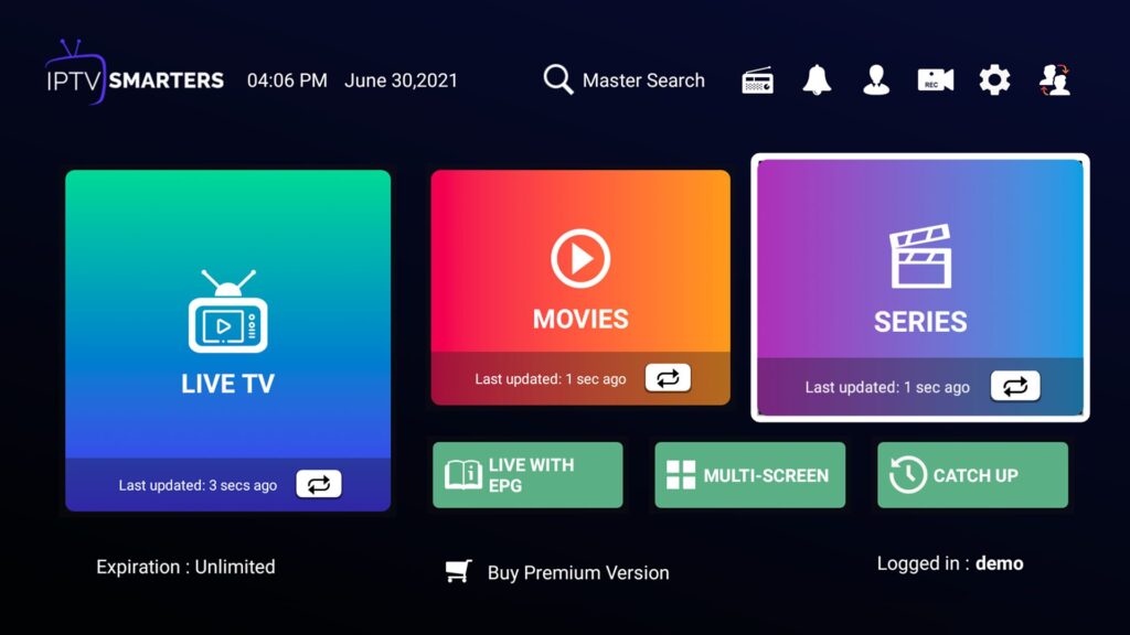 Free IPTV apps - IPTV Smarters