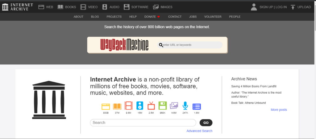 Top 10 Best Sites To Get Free Ebooks - Internet Archive