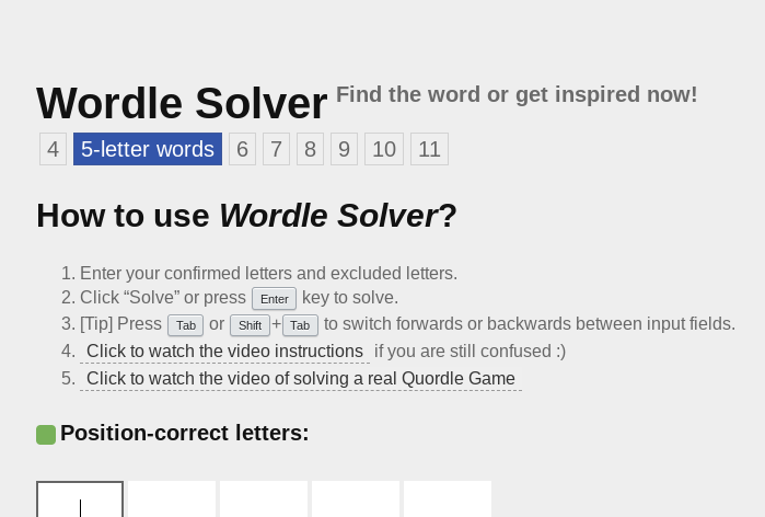 Wordle Unlimited Unscramble Wordle Solver