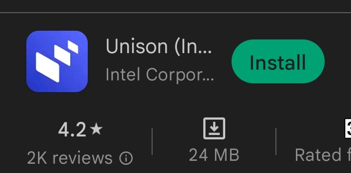 install Intel Unison on android
