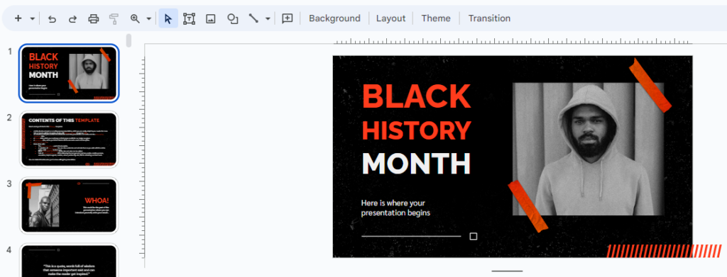 Best Black History Month Google Slides Templates For Free - Black History Month by Slides Go