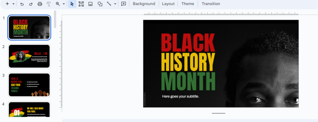 Best Black History Month Google Slides Templates For Free - by slidesmania