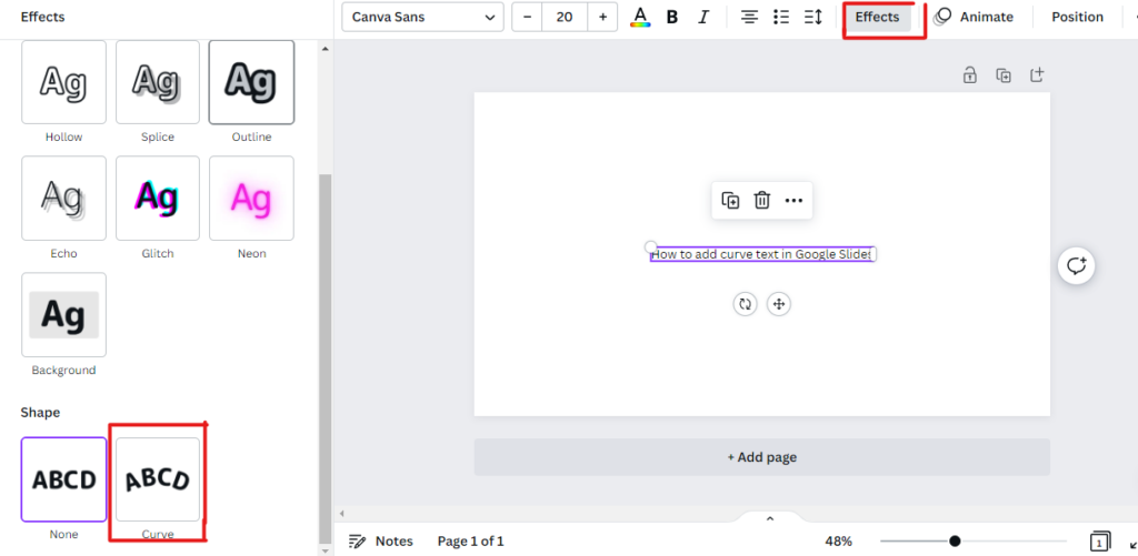 How to Curve Text in Google Slides