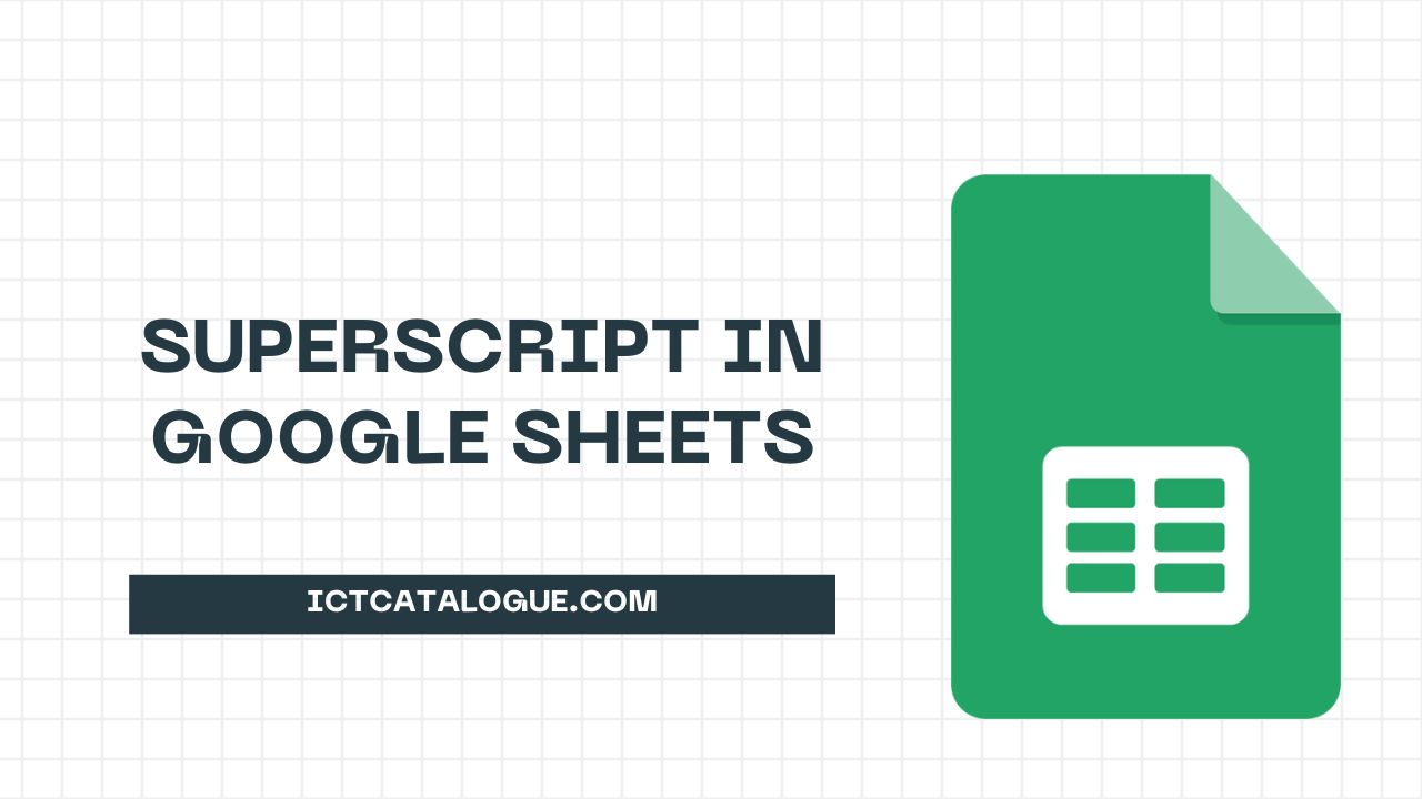 Superscript in Google Sheets