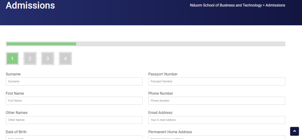How To Apply For Nduom School Of Business And Technology Online