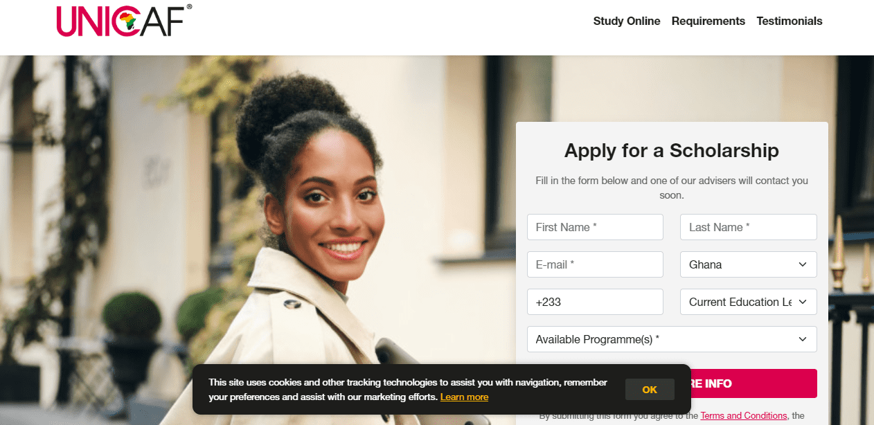 Easy Online Scholarship Applications in Ghana - UNICAF